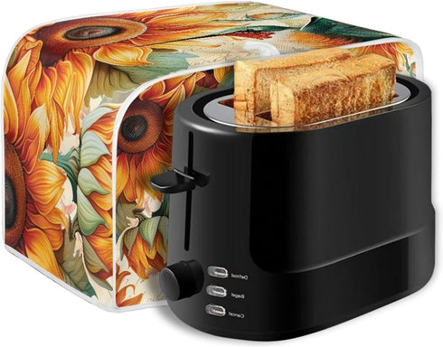 Sunflower Hummingbird 2 Slice Toaster Cover, Microwave Toaster Oven Cover with Top Hook