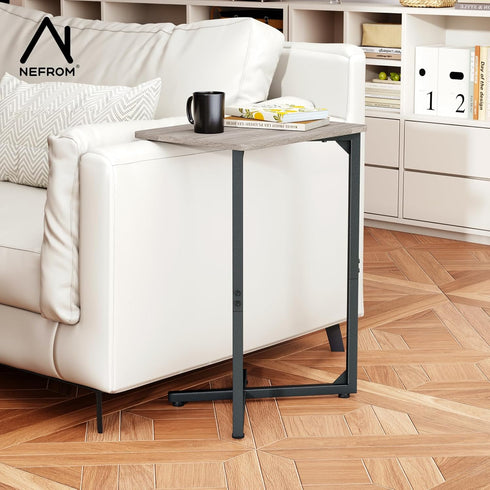 Generic ET-X-GYW1 NEFROM C-Shaped End Table, Small Couch Side Table, Sofa TV Tray Table for Living Room, Bedroom