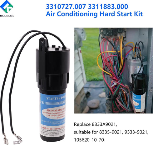 3310727.007 3311883.000 Air Conditioner Hard Start Kit, Replace for 8333A9021, Fits 8335-9021, 9333-9021