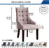 Wingback Side Chair Cover Stretch Dining Accent Chair Covers Slipcovers with Arm Reusable Printed Sloping Arm Chair