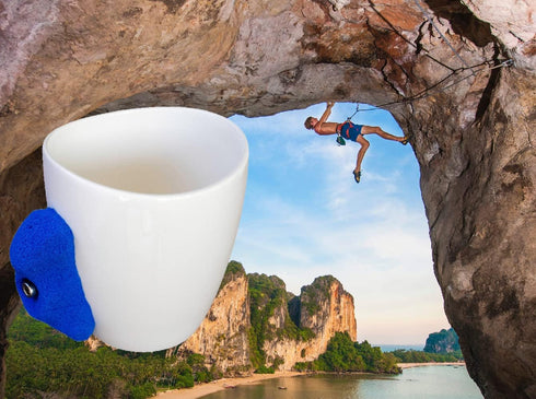 Dubbs Hardware Rock Climbing Mug, Climber Hold Mug, Mountain Climbing Accessories and Gifts, Great Training for Grip