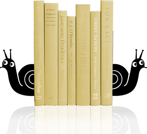 TYLCC Bookends Cute Snail Metal Book Ends, Novelty Decorative Bookends for Bookshelf, Book