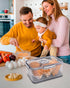2 Pack Countertop Dynta Bread Box Bread Storage Container Airtight Recording Time Bread Box for Kitchen Plastic Bread