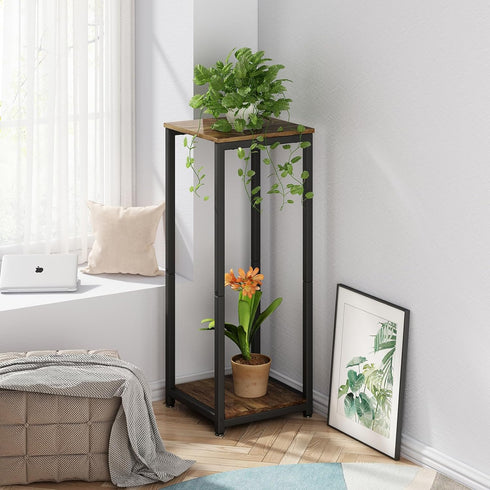 2 (2 Plant Stand Indoor Corner Tall Tier Metal Modern Flower Storage Plant Shelf Holder for Living Room Balcony