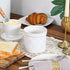 Countertop, Nucookery Ceramic Butter Crock with Lid Embossed French-Style Butter Keeper for Water-Seal Design Keeps