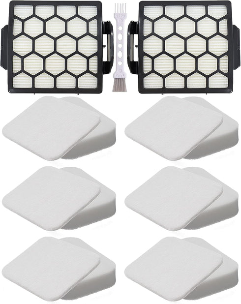 Replacement Filter for Shark ZU62 ZU60 Navigator Zero-M Pet Pro Vacuum, 2 Filter 6 Foam 6 Felt Kit