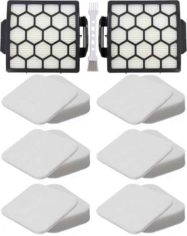 Replacement Filter for Shark ZU62 ZU60 Navigator Zero-M Pet Pro Vacuum, 2 Filter 6 Foam 6 Felt Kit
