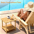 Aniston 2-Tier Outdoor Side Table, Adirondack Side Table, Bamboo Side Tables for Outside or Indoor, Small Weather