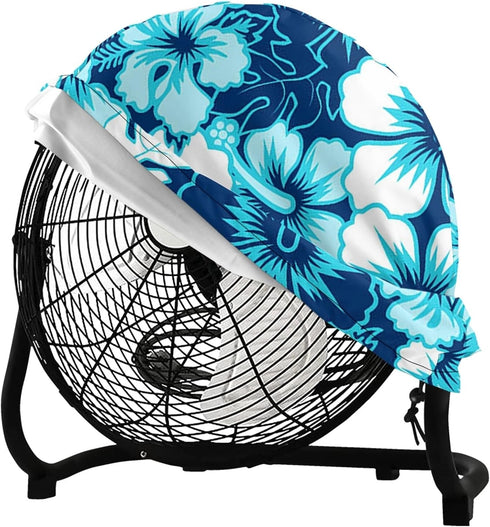 Hawaiian Print Drum Fan Cover, Dust Cover for 18-20" Fan, Waterproof & Dustproof Heavy Duty Polyester for Indoor/Outdoor