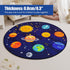 47x47 Boshengya Round Space Rug for Kids Room Solar System Circle Rugs for Bedroom Kids Rugs for Playroom Boys Space