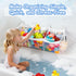 3 Criusia Extra Large Bath Toy Organizer with Compartments and Multiple Pockets, Quick-Dry Mesh Bathtub Storage