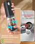 Set 6-Level CIRCLE JOY Electric Salt and Pepper Grinder Rechargeable Salt and Pepper Mills with External Adjustable