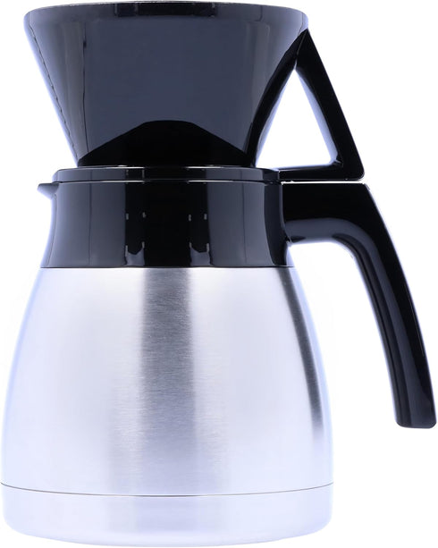 Melitta Pour-Over Coffee Brewer & Stainless Steel Carafe Set with Coffee Filters,