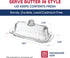 HIC Kitchen Glass Butter Dish with Lid, Cadmium Free, for East-Coast Butter Sticks