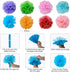 Huryfox 33pcs Fiesta Party Decorations - Colorful Mexican Themed Hanging Paper Fans, Pom Poms, and Streamers