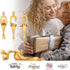 Set 4-Decorate CYYKDA Bookshelf Decor Gold Thinker Statue Figurines of Your Home, Office, or Shelf with Abstract Art