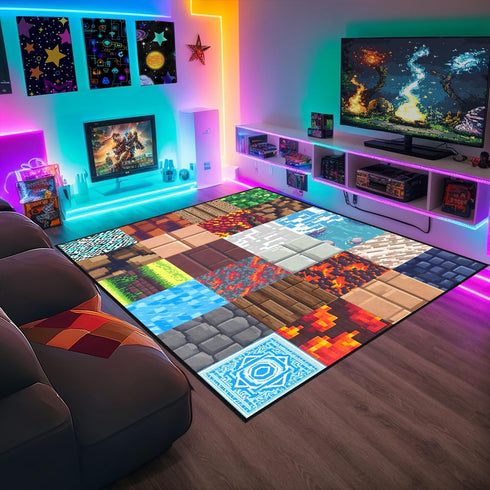 Cool Game Rug for Teen Boys Room Funny Gamer Rug for Boys