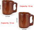 14 oz Wood Cup Coffee Mug for Men, Unique Small Wooden Tankard, Portable Outdoor Viking Mug, Fancy Beer Mugs