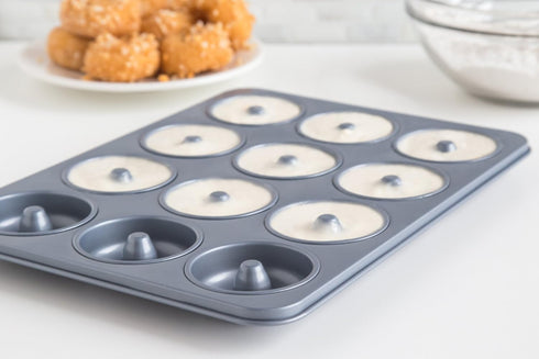 Fox Run Non-Stick Mini Donut Pan, 12-Cavity Mold for 2" Donuts