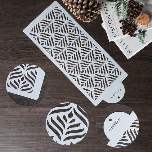 RAYNAG 3 Pcs Cake Decorating Stencils Mold, Plastic Templates for Cookie Fondant Dessert Decorating