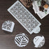 RAYNAG 3 Pcs Cake Decorating Stencils Mold, Plastic Templates for Cookie Fondant Dessert Decorating