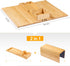 Bamboo Sofa Armrest Tray, Couch Arm Tray with Detachable Cup Holder and Anti-Slip Foldable Table Tray