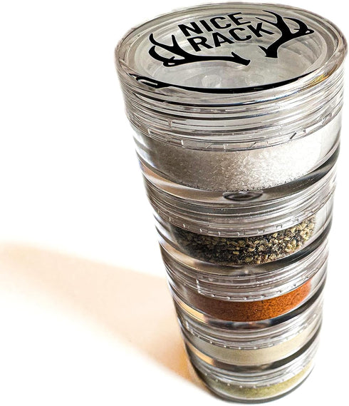NICE RACK Mini Travel Spice Rack Filled with Organic Herbs, Refillable Camp Spice Kit, Great Gift for Camping
