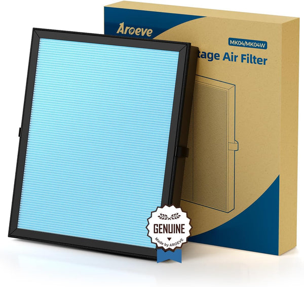AROEVE MK04 Air Filter - Suitable for MK04 for Dust, Pet Dander, Smoke, Pollen for Bedroom and Office