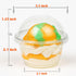 7oz Golden Apple Clear Plastic Dessert Cups, 50 Sets Parfait Cups with Dome Lids No Hole