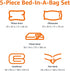 5-Piece Set Amazon Basics Soft, Easy-Wash Microfiber Kid's Bed-in-a-Bag Bedding with Sheet and Comforter, Twin, Unicorn