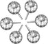 HBlife 12 Pcs Acrylic Decorative Rolling Diamond Shower Curtain Hooks, Rust Proof Rhinestones, Clear Round