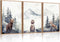 Generic 3Pcs Boy Adventure Nursery Wall Art Woodland Animals Bear & Fox Wall