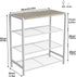 HOMEFORT 4-Tier Shoe Storage Shelf, Industrial Narrow Shoe Organizer for Closet Entryway, Small Shoe Rack Table