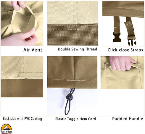 Vanteriam Waterproof Bench/Loveseat Cover, Large Outdoor Furniture Covers Waterproof for Loveseat/Bench.