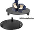 HEMYLU 7 Inch Counter 7-inch Black Acrylic Riser for Displays, Round Pedestal Stand for Kitchen & Bathroom Dcor, Modern
