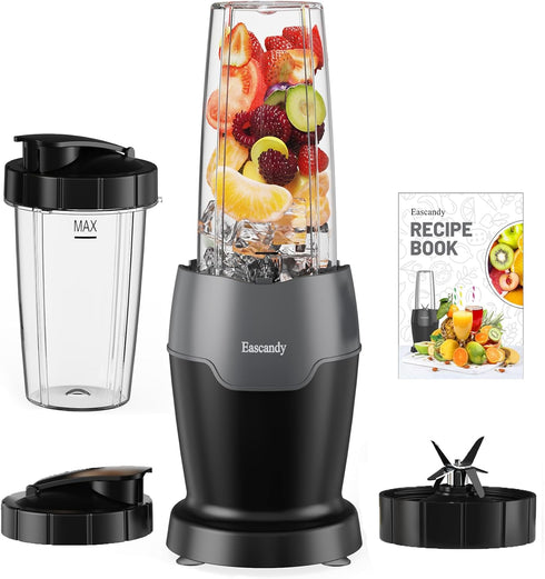 Real 900 Watts Smoothie Blender for Shakes and Smoothies, 7 in 1 Set with 2 Pieces 24 OZ Tritan Sport Cups
