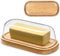 Hekeieon ,Butter Dish with Lid, Bamboo Butter Holder, Butter Container keeper, Perfect for