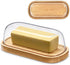 Hekeieon ,Butter Dish with Lid, Bamboo Butter Holder, Butter Container keeper, Perfect for