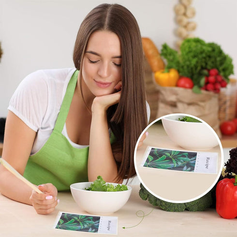 Recipe Card Protectors, Clear Plastic Covers, Kitchen Recipe Page Protectors, Index Card Sleeve