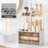2 3 Countertop, Counter, Delamu Bathroom Organizers and Storage, Tier Drawer Makeup Organizer Easy to Install, Ideal