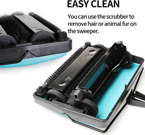 Yocada Carpet Sweeper Cleaner for Home Office, Low Carpets, Rugs, Pet Hair Dust Scraps, Small Rubbish Cleaning with