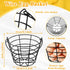 2 Countertop Display(9.4'',handle Zubebe Pcs Egg Basket Storage, Spiral Fresh Egg Collecting Holder Metal Wire Rack