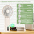 Mini Handheld Fan, Powerful Handheld Fan, Small Battery Operated Fan with LED Display, 4 Speed Adjustable, Lightweight Rechargeable Fan for Stylish Girl Women Travel (Mini-White) by Fanadith