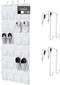 HOME GENIE 24 Pocket Strong Space Saving Over Door Shoe Organizer, Holds Up to 40 Pounds, White