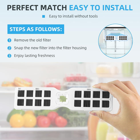 Pure Air AF-2 Air Filter for Frigidaire Refrigerator, Replace FRFS282LAF, 3-pack by AMI PARTS