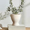 Ceramic Vase with Handles - Modern Terracotta Rustic Pottery for Home Decor,