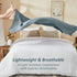 EMME 50"x70") Cotton Muslin Large Throw Blanket Couch Breathable Gauze Soft Lightweight Bed Blankets Adults (Heather