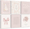 Lhoiplme Nursery Christian Wall Art Bible Verse Prints Pink Girl Nursery Room Canvas
