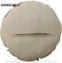 GANESHAM Vintage Indian Handmade Bohemian Patchwork Cotton Foot Stool, Round Floor Pillows & Cushion Cover (White, 32