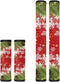 Christmas Print Refrigerator Door Handle Covers Set of 4, Washable Appliance Covers to Keep Kitchen Clean from Smudges